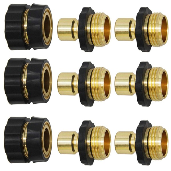 Triumpeek Triumpeek 3/4" Garden Hose Connector, 9 Pieces Garden Hose