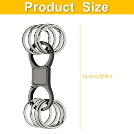 Lotsdonxia 9-Piece Detachable Double-Clip Keyring Set – Quick Release & Durable Alloy Design Keychain for Organizing Car, Home, and Work Keys