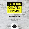 CAUTION Children Crossing YELLOW - Single Sided Yard Sign ROAD