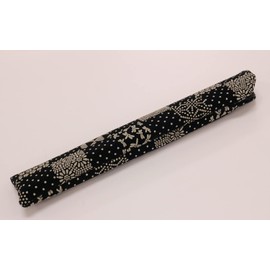 Matsumi Kogei Japanese Folding Fan Holder, 9.3 inches (23.5 cm), Inden Mosaic, White