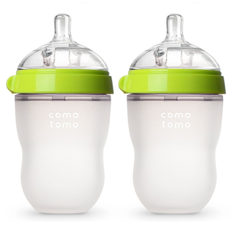 Comotomo Biberón Verde 236.59ml (8oz) 2 pzas