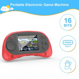 EASEGMER Kids Learning Game Console - 220 Educational Games for Ages 3-10, 2.5" HD Screen with Travel Case, Rechargeable & Durable, Perfect for Boys and Girls