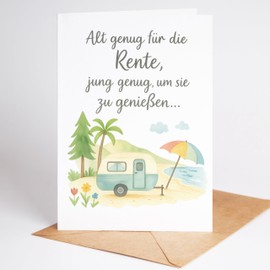 Lovely Cards - Premium Farewell Card with Envelope - DIN A6 Greeting Card for Farewell for Colleagues, Colleagues, Friends - Card Retirement, Job Change, Farewell Man & Woman - High Quality Greeting