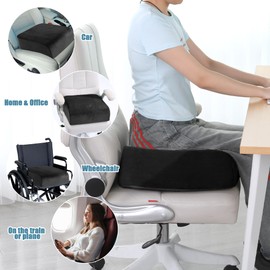 HOMBYS Extra Thick Seat Cushions for Office Chair,Adult Booster Seat for Car,Memory Foam Car Cushion for Height,Chair Cushions for Elderly Wheelchair,Desk Chair Seat Cushion (Dark Grey)