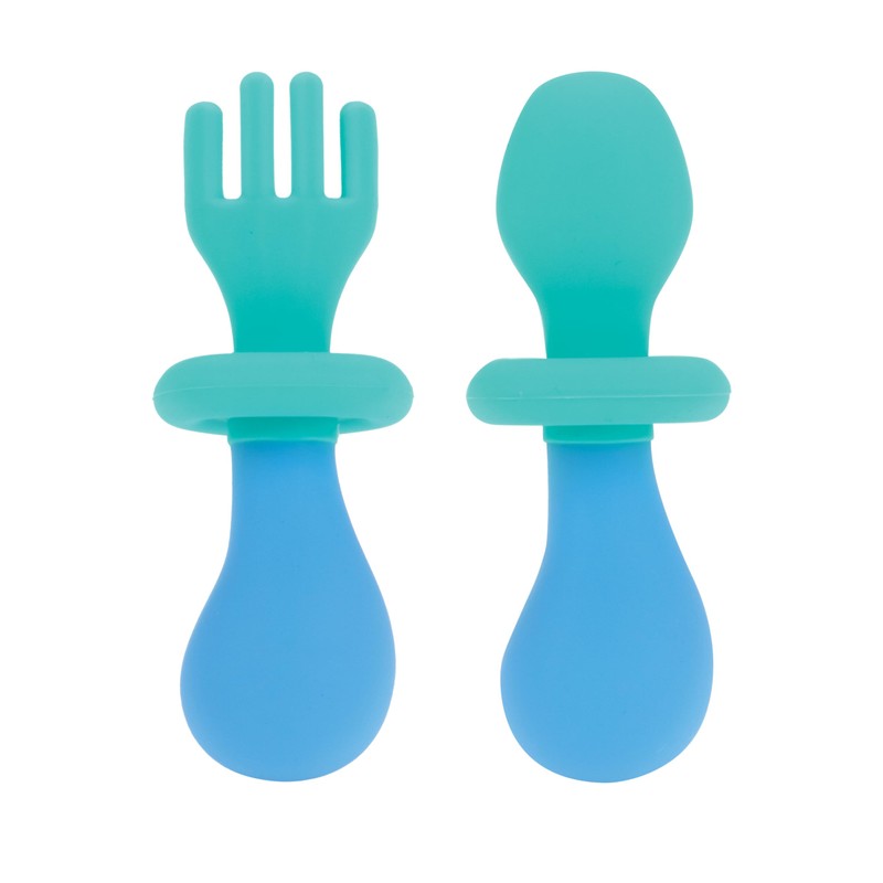 Nuby First Fork and Spoon Set - Utensils with Safety