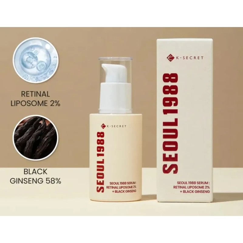 Srum Retinal K-SECRET SEOUL 1988 Antienvejecimiento Vegano 30ml