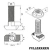 Hammer Screws M8 x 25 for Slot 10 Galvanised Steel