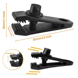 Hlogree 40PCS Heavy Duty Lock Grip Tarp Clips - Tent & Awning Tarp Hold Down Clips with Locking Thumb Screw for Canopy Outdoor