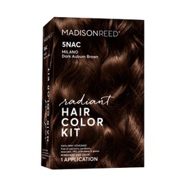 Madison Reed Radiant Hair Color Kit | 5NAC Dark Chocolate Brown (Milano Brown) for 100% Gray Hair Coverage | Salon Quality Permanent Hair Dye | PPD-Free & Ammonia-Free | (Packaging May Vary) 1 Pack