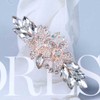TseenYi Crystal Flower Hair Clip Gold Rhinestone Gemstone Hair Clip
