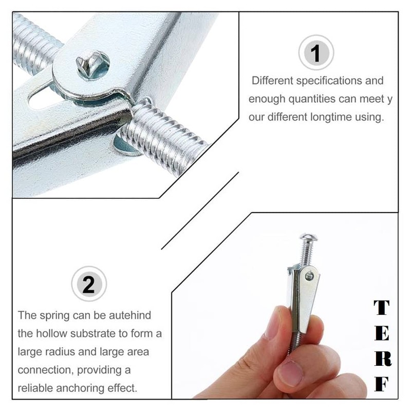 TERF® M5 X 50mm Wing Spring Toggle Bolt With Machine
