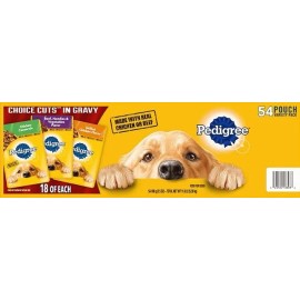 Pedigree Choice Cuts in Gravy Wet Dog Food, Variety Pack, 3.5 Ounce (54 Count)