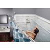 Moen Curved Adjustable Spring Tension No Drill Shower Curtain Rod