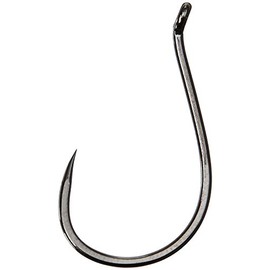 Gamakatsu 75412 High Carbon Steel Octopus Barbless Hook, Black Finish