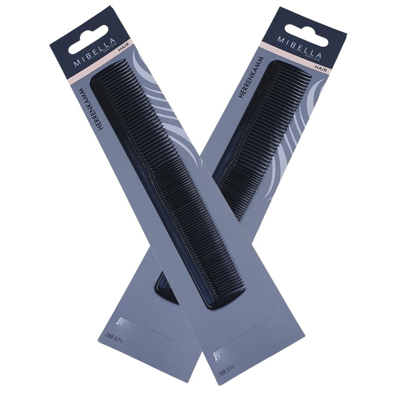 Mibella 2 x men's comb, quality comb, set of 2,