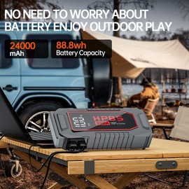 HPBS 3000A Peak Car Battery Jump Starter 10.0L Gas or 8L Diesel 12V Portable Jump Box with 3.0" LCD Display Truck Bateria de Carro Accessories