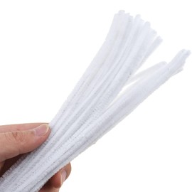 HAHIYO 12inches*6mm White 70PCs Pipe Cleaner Craft Chenille Stem Extra Long Chenille Cleaner Pipe Stem Stable&Soft Craft Supplies Set for Creative DIY Arts Craft Project DIY Art Supplies