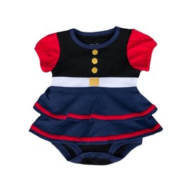 Baby Girls Marine Corps Dress Blues Theme Ruffle Layered Dress (6-9 Months)