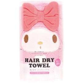 Skater TOH1-A Water Absorbent, Quick Drying, Hair Drying Towel, My Melody, Sanrio, Length 15.7 x Width 39.4 inches (40 x 100 cm)