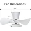 ocioc Quiet Ceiling Fan with LED Light 22 inch Large