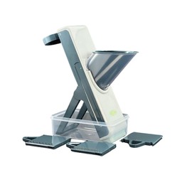 NextG Ideaz Multifunctional Vegetable Chopper Slicer, Julienne Dicer, Gray Blue, With Storage Container