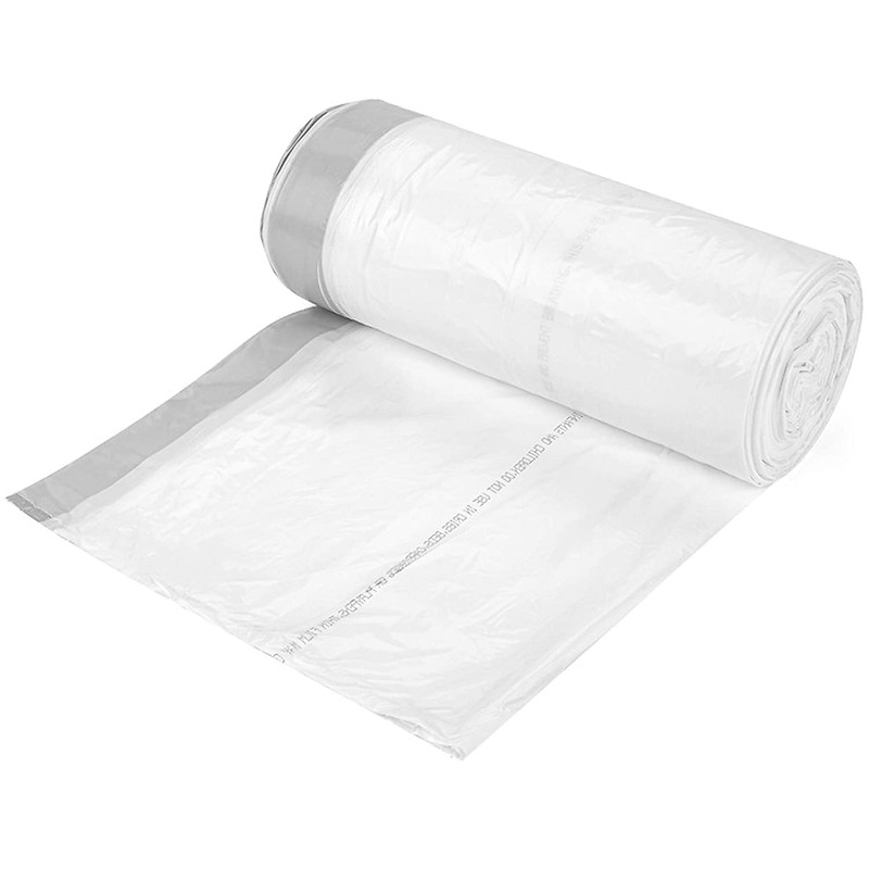Commander 13 Gallon 0.7 MIL Tall Kitchen White Drawstring Trash