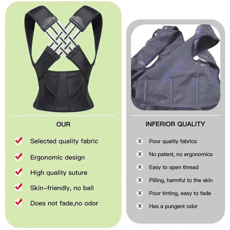 BKEPDY Back Straightener Comfortable Posture Corrector Back Women Men Adjustable