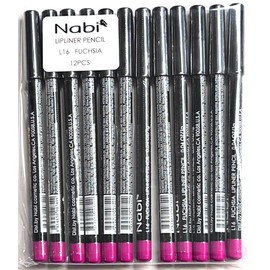 NABI LIPLINER PENCIL, L16 FUCHSIA, 0.04 OZ.  #12 PACK