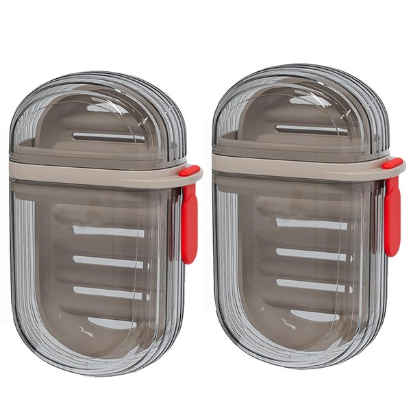 2 Pack Soap Travel Holder Case, Portable Bar Soap Container