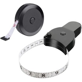 WANGR 2 Pieces Body Measuring Tape,Retractable Measuring Tape 60inch/150CM Lock Pin & Push Button Retract Measuring Tapes for Measuringand Sewing Tailor