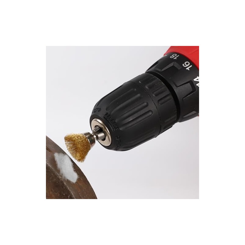Dekton 3-Piece Rotary Brass Brush Set | Durable Brass Wire