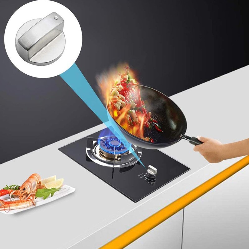 6X Gas Stove Knobs Home Kitchen Cooker Oven Cooktop Metal