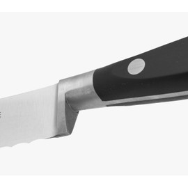 Arcos Coltello per Pane 8 pollici in Acciaio Inossidabile, Coltello da Cucina Dentato per Tagliare Pane e Torta, Manico Ergonomico in Poliossimetilene e Lama da 200 mm, Serie Riviera, Colore Nero