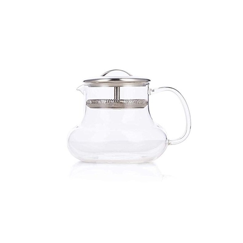 Yama Sitka 12oz Sitka Glass Teapot with Built-in Mesh Filter,
