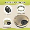 atnayo 3pcs Desk Grommet 60mm, Bronze Desk Plug Hole Cover,