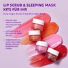 ANRCOLLECT Lip Mask + Lip Scrub, 4P Lip Care Set