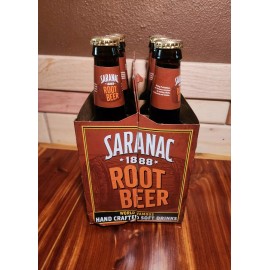 Saranac Root Beer Soft Drink - 6 Pack of 12oz Glass Bottles Unopened