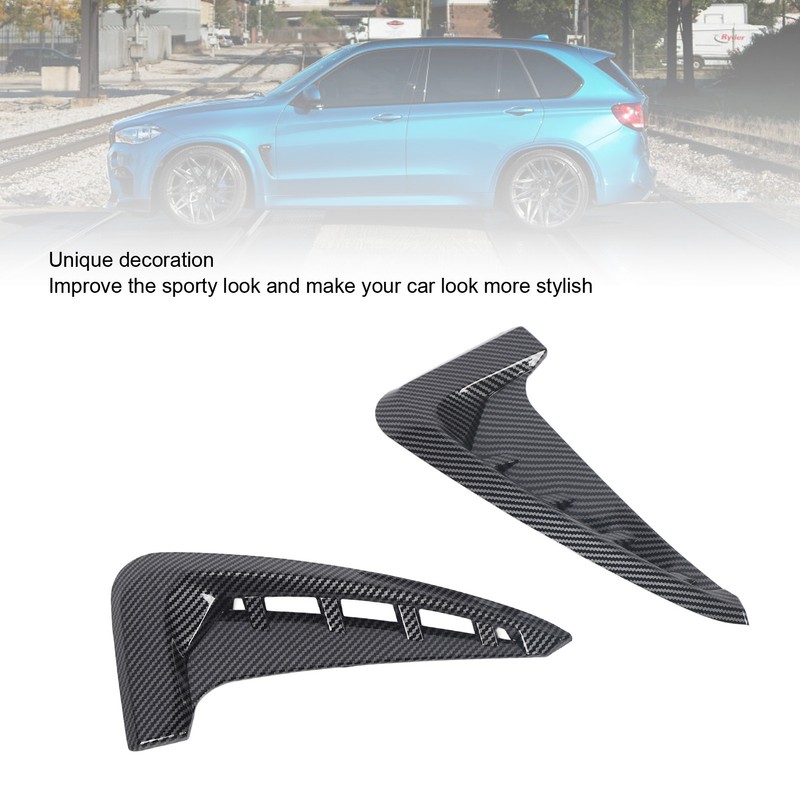 2PCS Car Front Side Air Vent Cover Decorative Gills Side