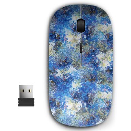 2.4G Ergonomic Portable USB Wireless Mouse for PC, Laptop, Computer, Notebook with Nano Receiver ( Color Splashes Paint )