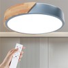 Yexati Ceiling Light Wood,Dimmable Ceiling 3000K-6000K,Remote Controlled Led Ceiling Light,24W