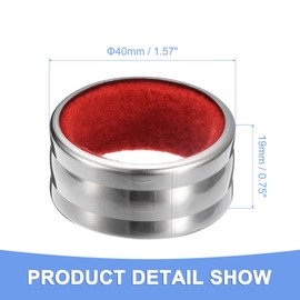 GLOKUUCA Wine Bottle Collars - 2Pack Classy Wine Collar Drip Rings Fits for Bar and Home - Stainless Steel Wine Drop Stopper - (1.57-inch x 0.75-inch, Red Silver)