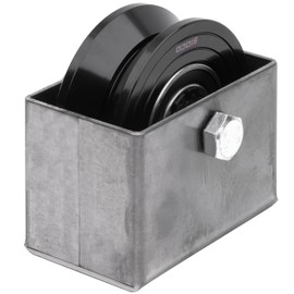 Sidco Supply 3.5" Inch V-Groove Wheel - Solid Steel - Sliding Gate Wheel – Heavy Duty –Track Wheel - Metal Gate Wheel - Inverted V Shape Wheel for Slide Gates with Bolt and Weldable Wheel Box