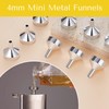 3 Pcs Small Funnel,18 mm Silver Aluminum Mini Funnel,Metal Hip