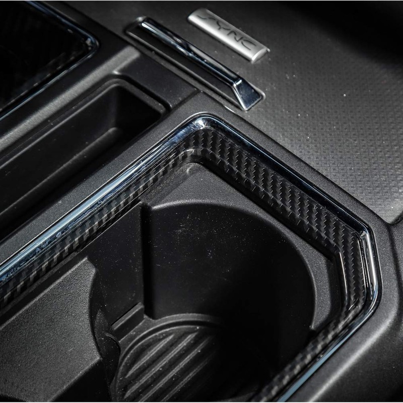 Voodonala Carbon Fiber Grain Cab Gear Shift and Cup Holder