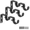 ANCLLO Heavy Duty Curtain Rod Brackets Double Curtain Rod Holders,