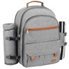 Sunflora Picnic Backpack for 4 Person with Blanket Picnic Basket