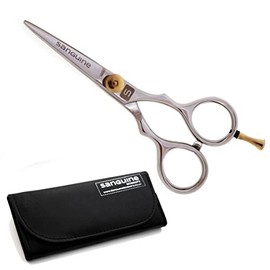 Moustache Scissors or Beard Trimming Scissors, Extremely Sharp - Silver 4.5 inch (11.5cm)