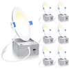 Ensenior 6 Pack 4 Inch LED Recessed Light, Dimmable, 3000K-5000K