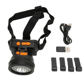 Headlamp Camera 1080P Adjustable IPX4 Waterproof Rechargeable Hands Free Head Mounted Camera with Flashlight for Outdoor Black