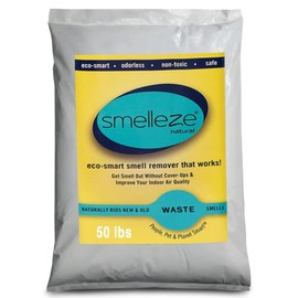 SMELLEZE Animal Waste & Manure Smell Removal Granules - Natural Poop & Urine Odor Eliminator - Sprinkle on Waste Odor Source or Manure, 50 lb. Granules